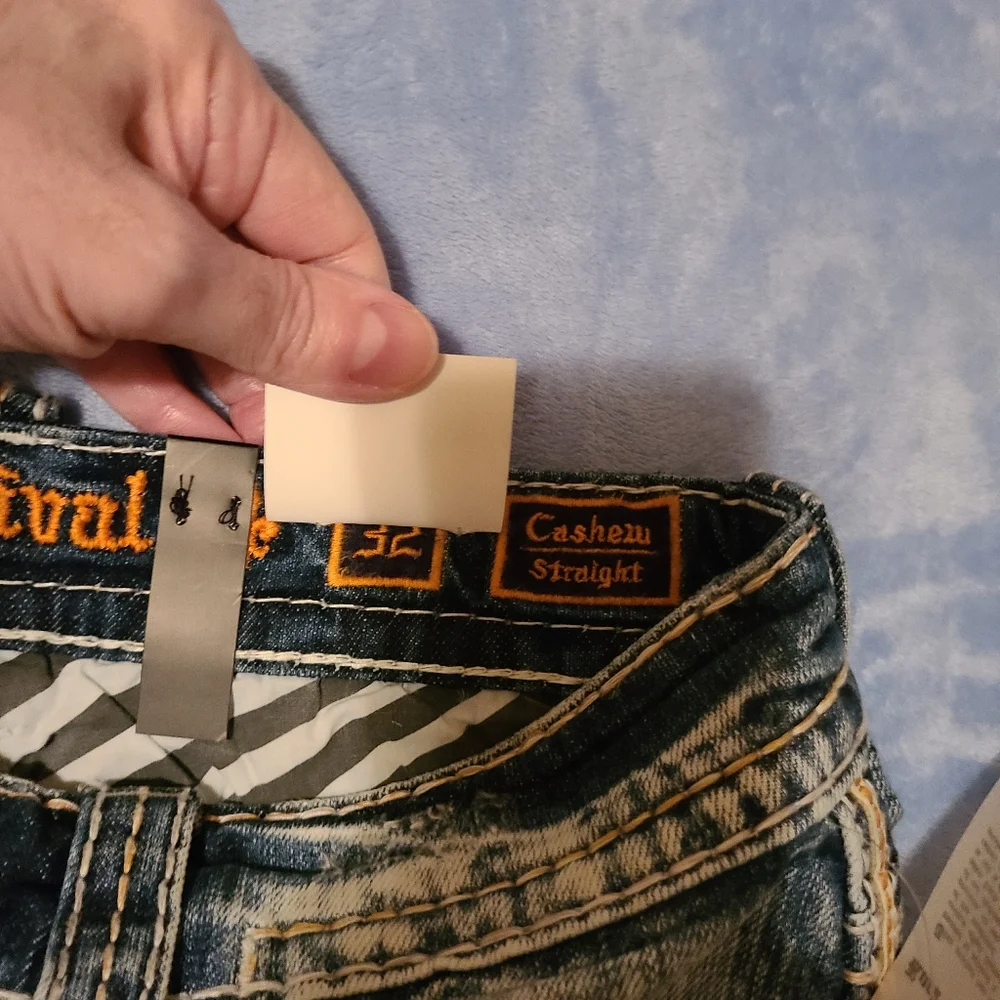 Mens NWT Rock Revival straight jeans size 32x30 - Picture 4 of 6